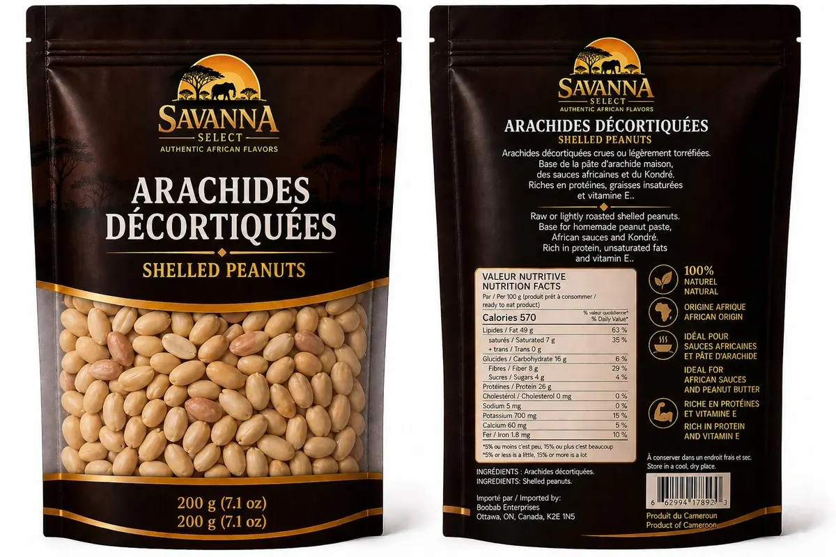 Arachides décortiquées — SAVANNA SELECT