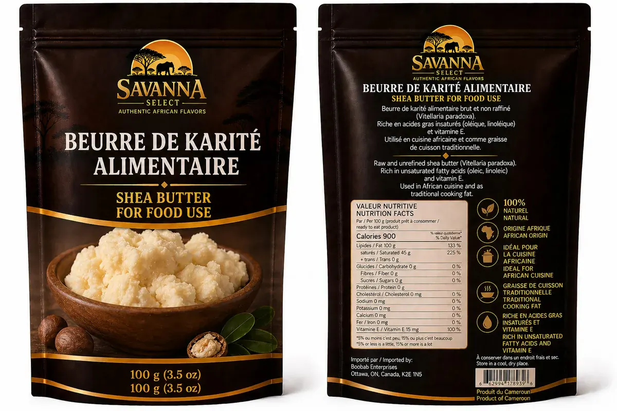 Beurre de karité alimentaire — SAVANNA SELECT