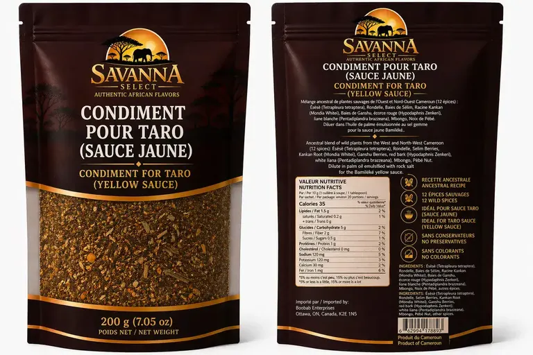 Condiment pour Taro (Sauce Jaune) — SAVANNA SELECT