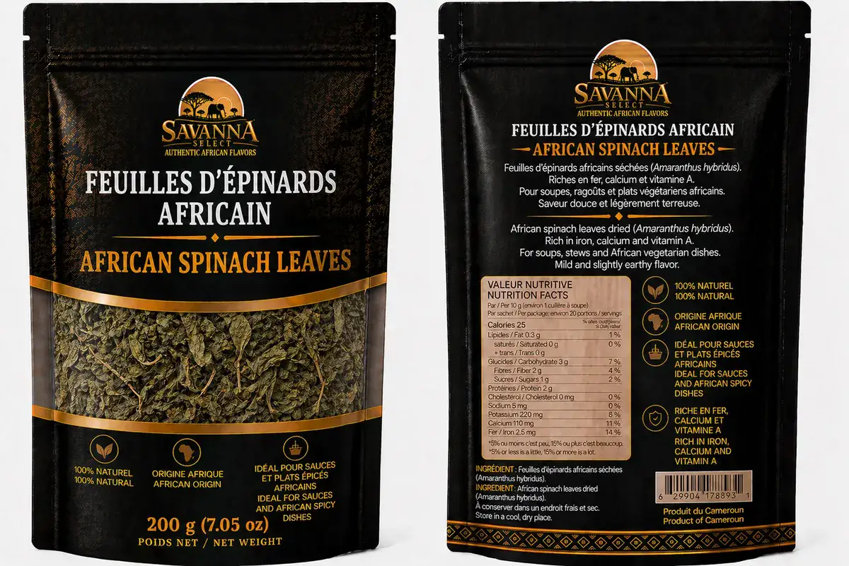 Feuilles d'épinards africain 85 g — SAVANNA SELECT
