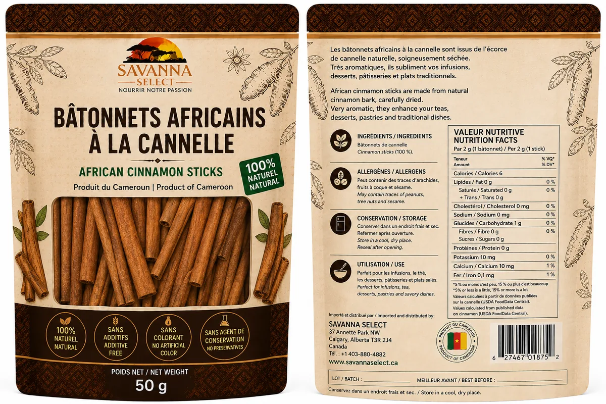 Cannelle africaine (bâtons)
