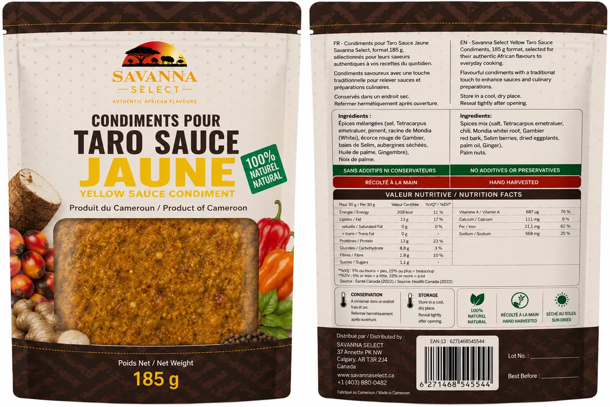 Condiment pour Taro (Sauce Jaune)