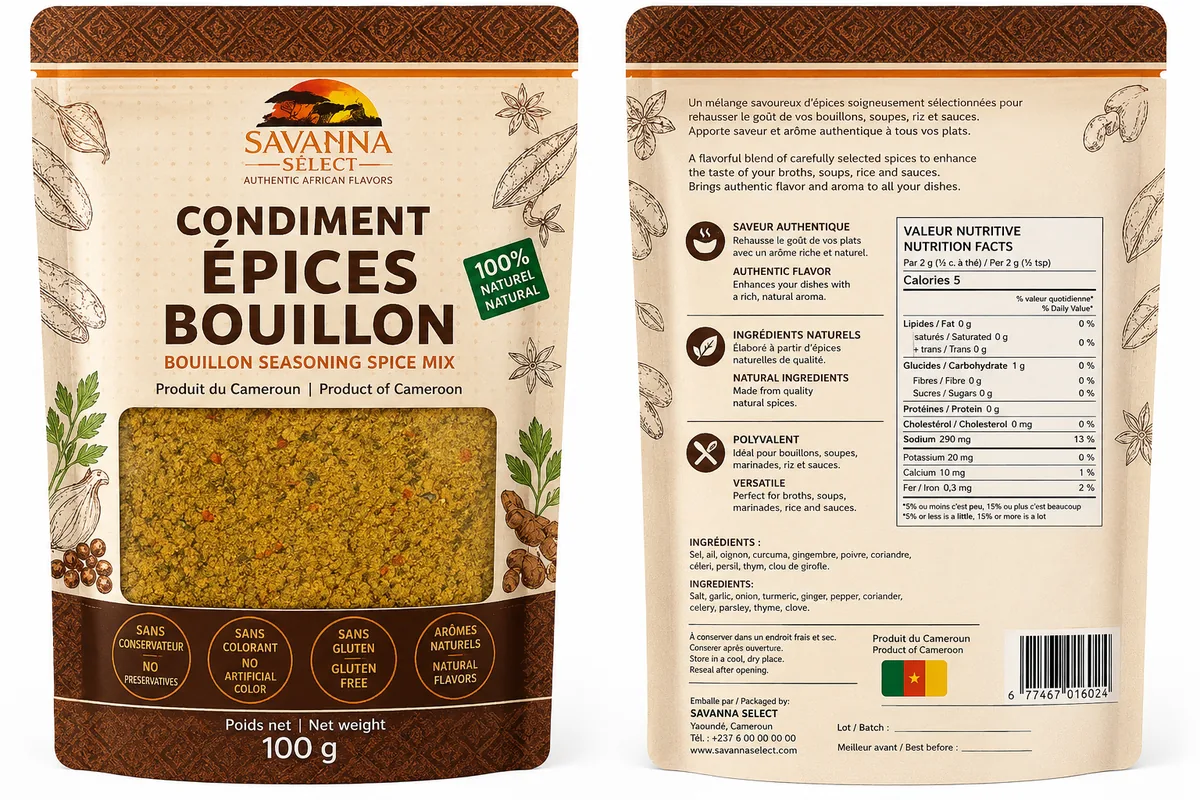 Condiment Épices bouillon 100 g — SAVANNA SELECT