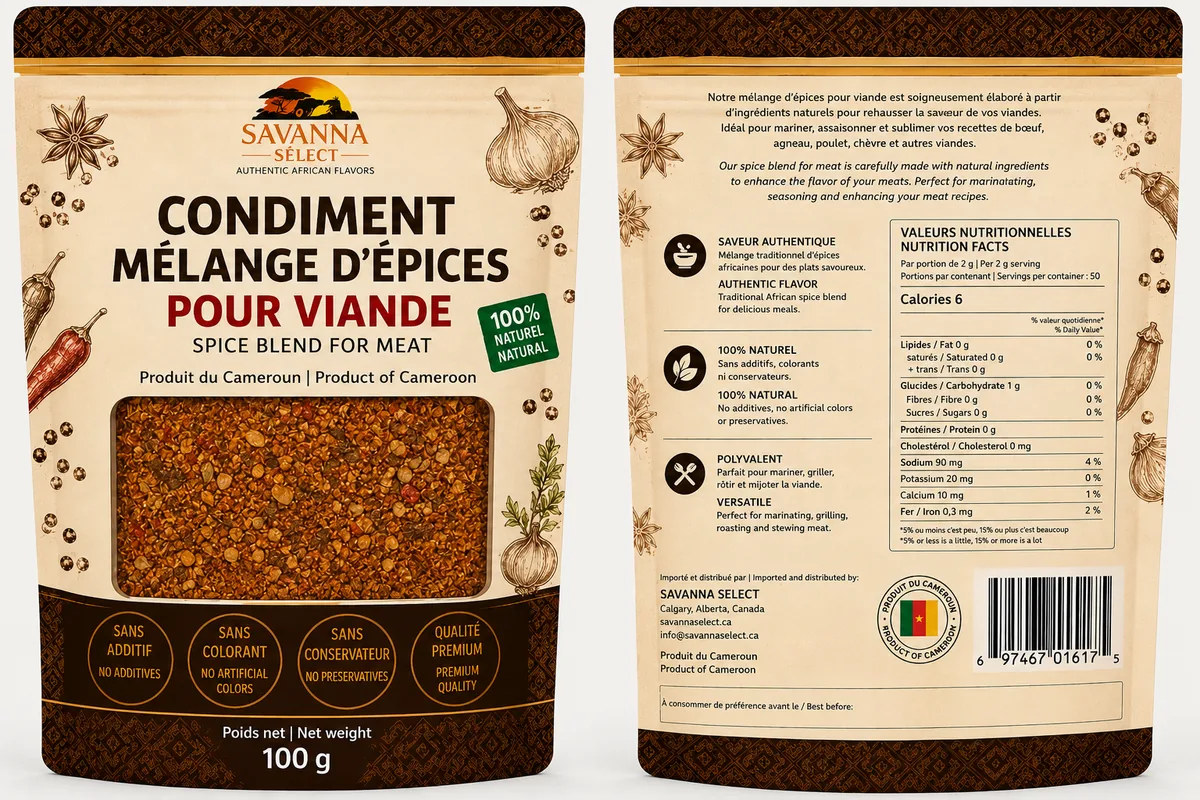 Condiment Épices viande 100 g — SAVANNA SELECT