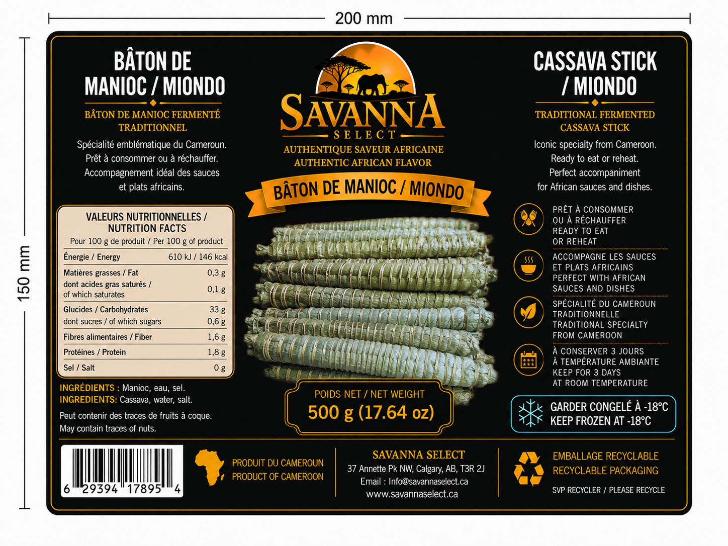 Bâton de manioc / Miondo — SAVANNA SELECT
