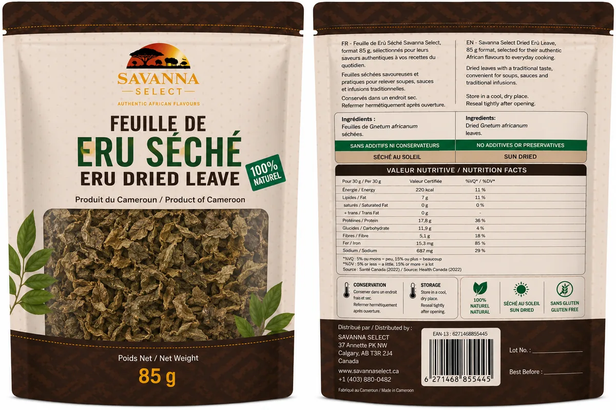 Feuille de ERU séchée