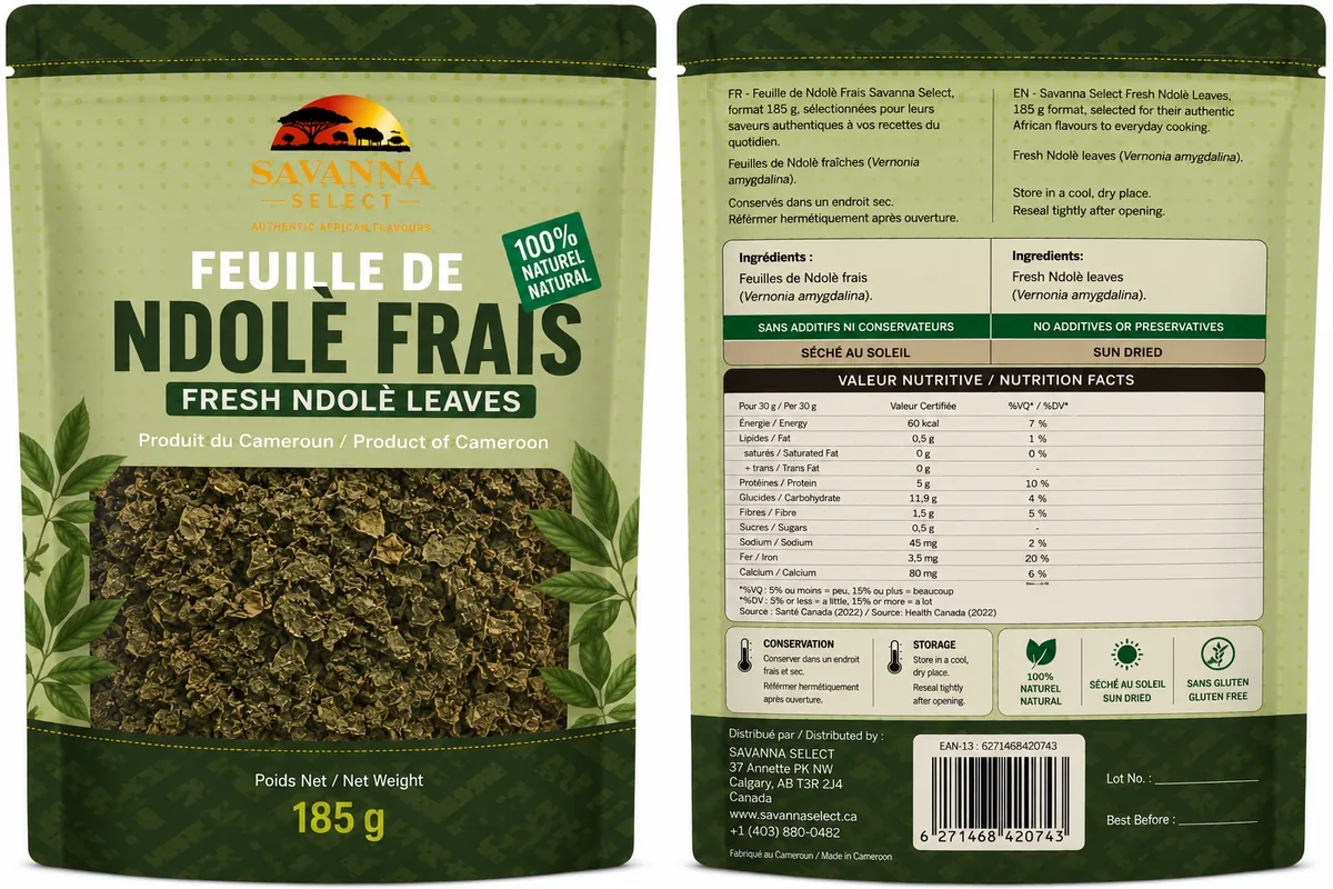 Feuilles de ndolé congelées — SAVANNA SELECT