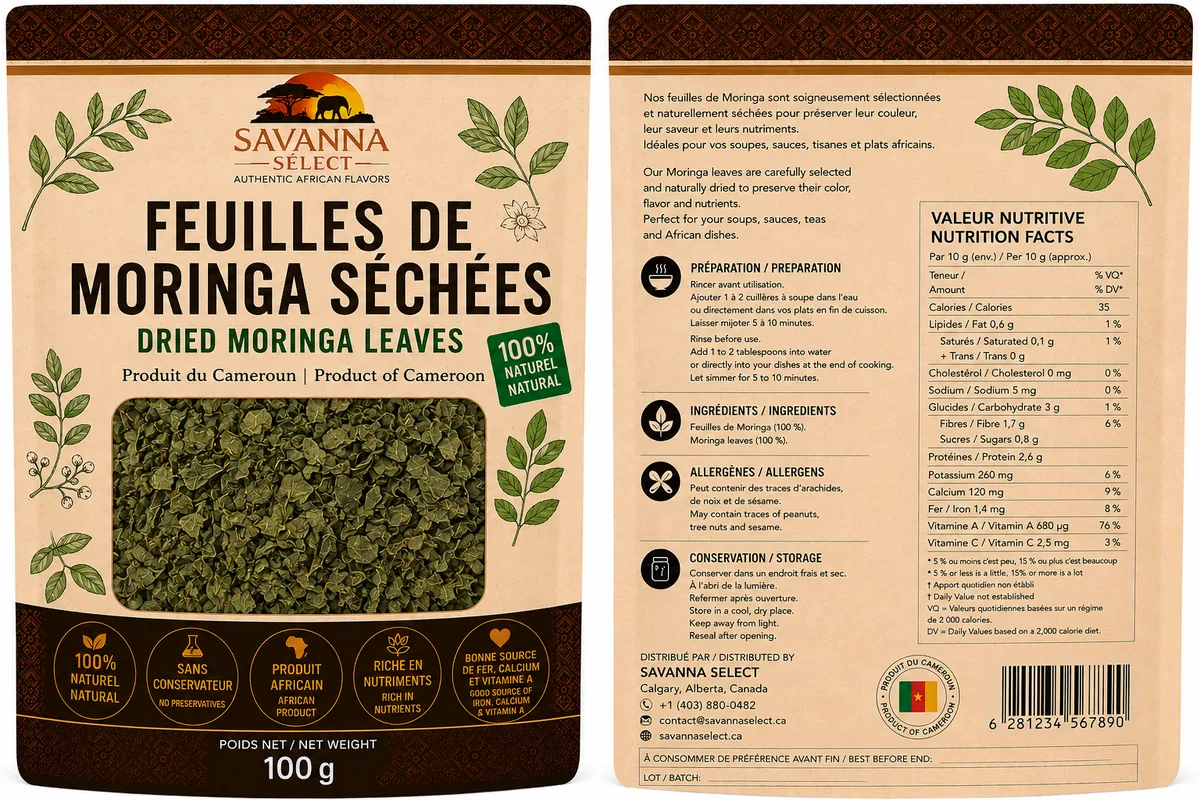 Feuilles de Moringa — SAVANNA SELECT