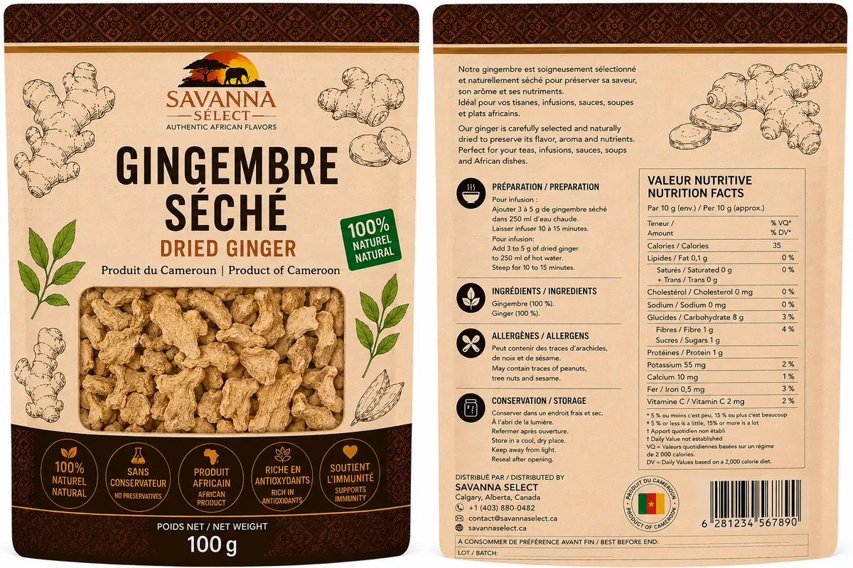 Gingembre séché 100 g — SAVANNA SELECT
