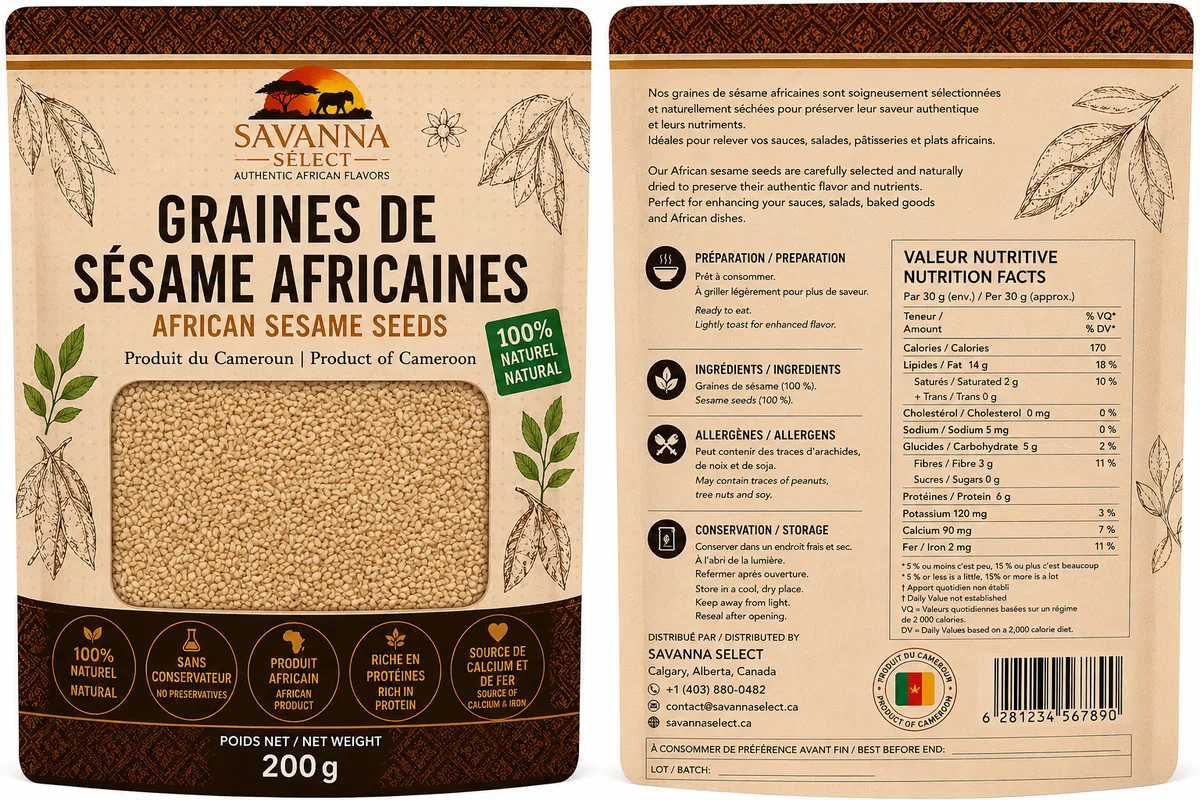 Graines de sésame africain