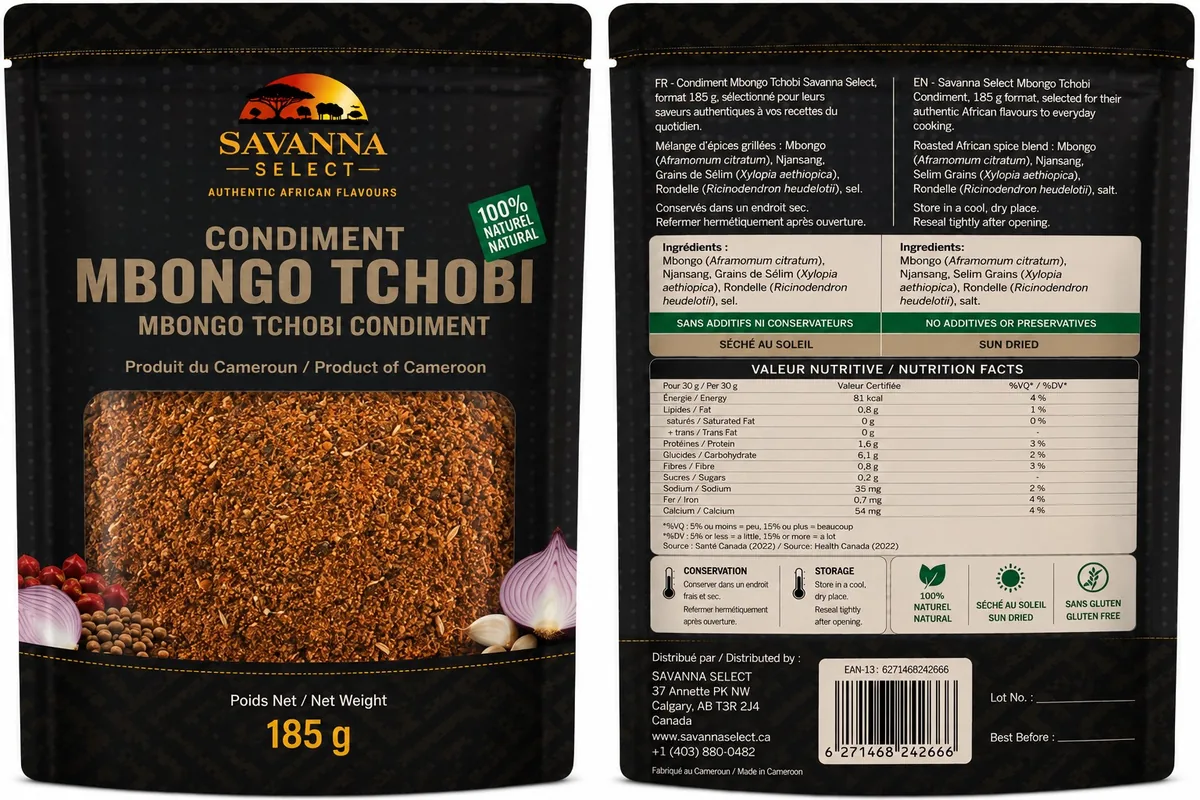 Condiment Mbongo Tchobi (sauce noire) 100 g — SAVANNA SELECT