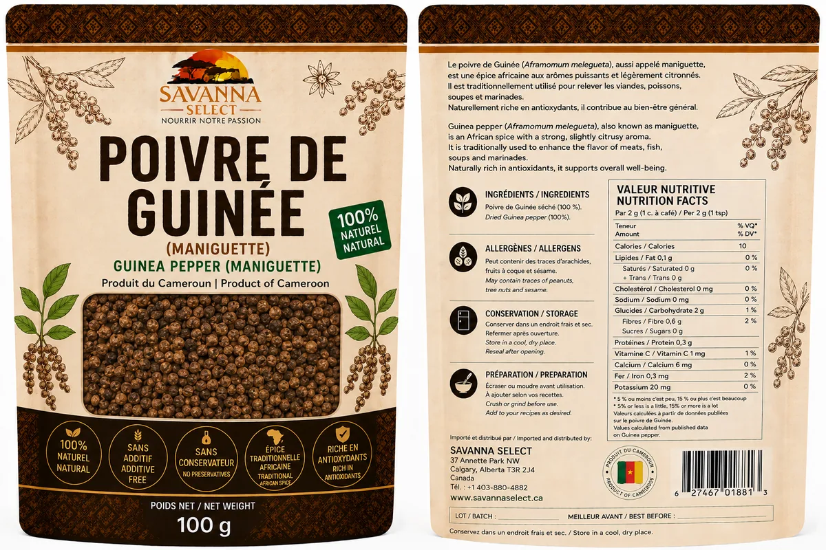 Poivre de Guinée (Maniguette) — SAVANNA SELECT
