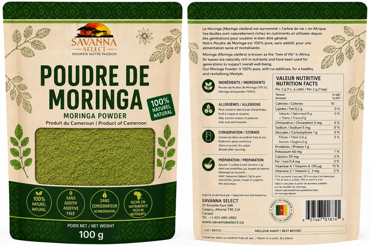 Poudre de moringa 100 g — SAVANNA SELECT