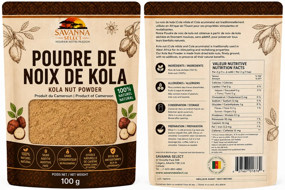 Poudre de noix de cola 100 g — SAVANNA SELECT
