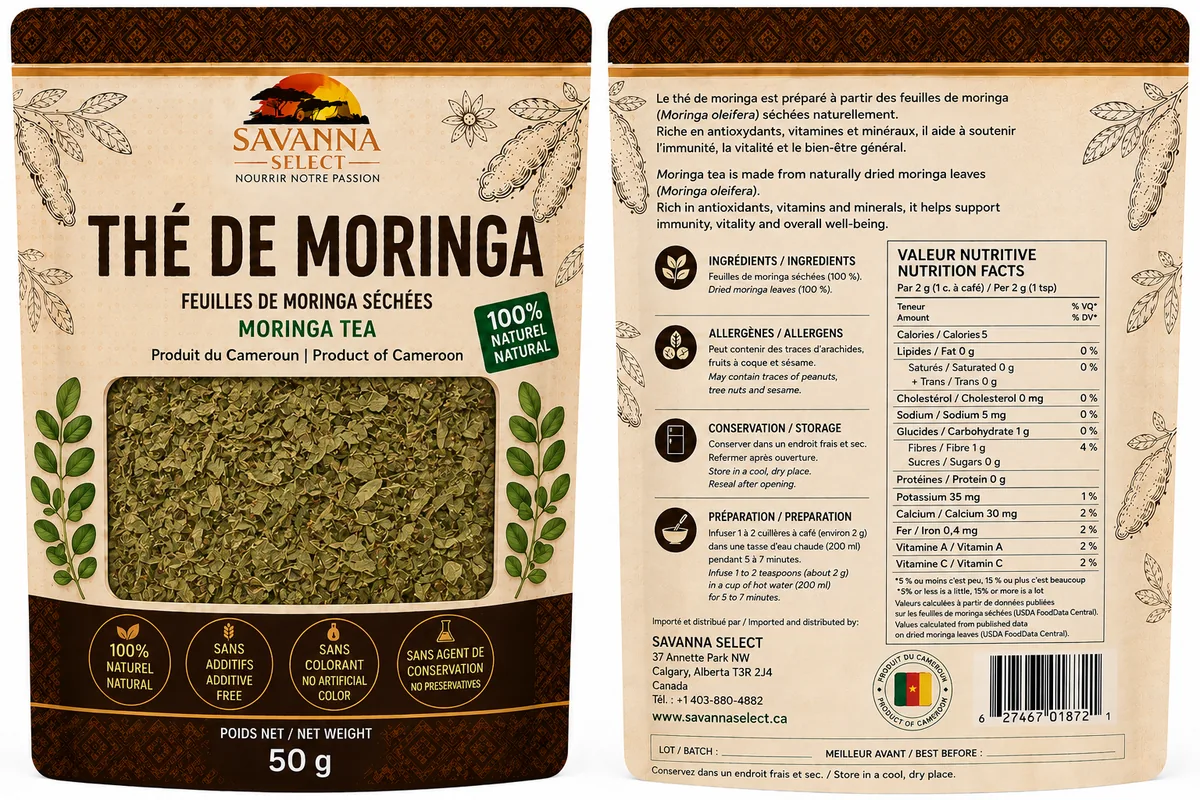 Thé de feuilles de moringa 50 g — SAVANNA SELECT