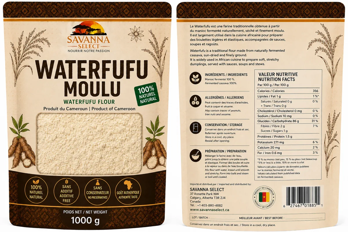 Waterfufu moulu 1000 g — SAVANNA SELECT