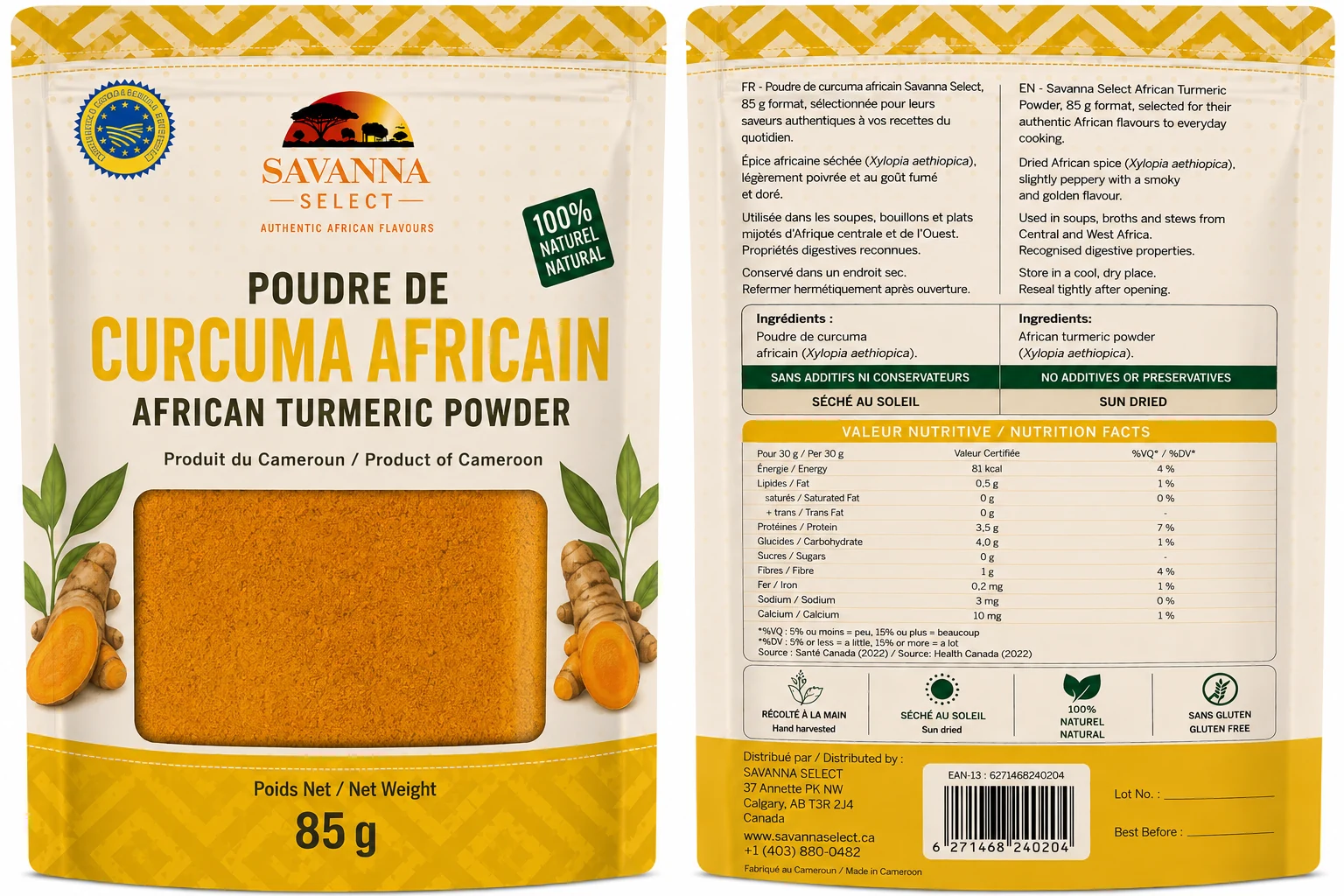 Poudre de kukuma africain